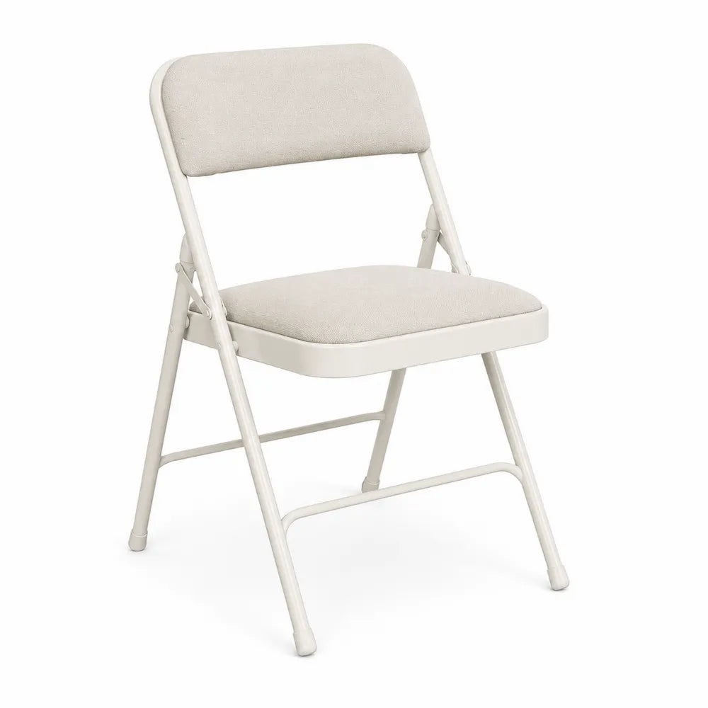 Sedia pieghevole in metallo e tessuto poliestere Beige 45 cm x 45 cm x 85 cm