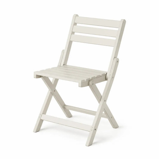 Sedia pieghevole in legno bianco