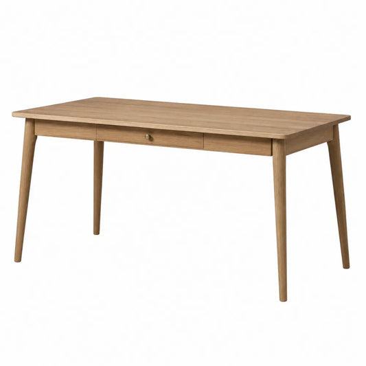Scrivania in Legno di Rovere con Cassetto Centrale